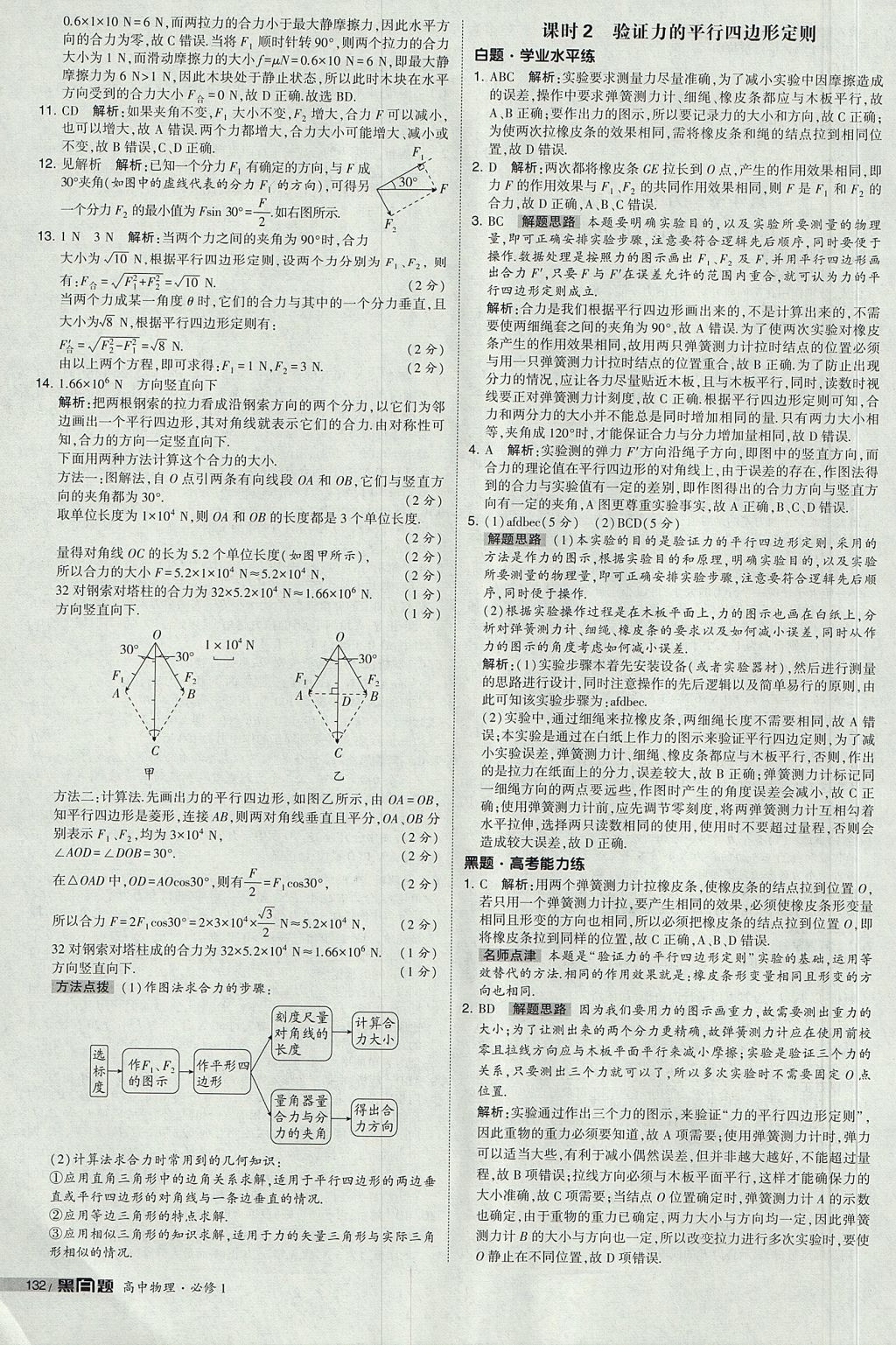 2018年經(jīng)綸學(xué)典黑白題高中物理必修1人教版 參考答案第30頁