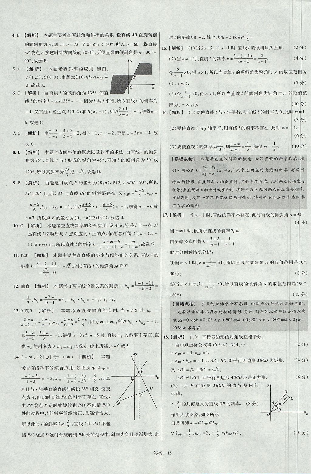 2018年金考卷活頁題選高中數(shù)學(xué)必修2人教A版 參考答案第15頁