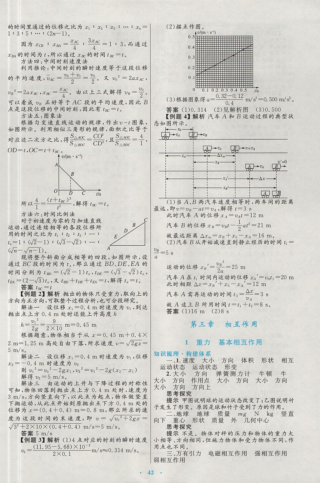 2018年高中同步測控優(yōu)化設(shè)計物理必修1人教版 參考答案第10頁