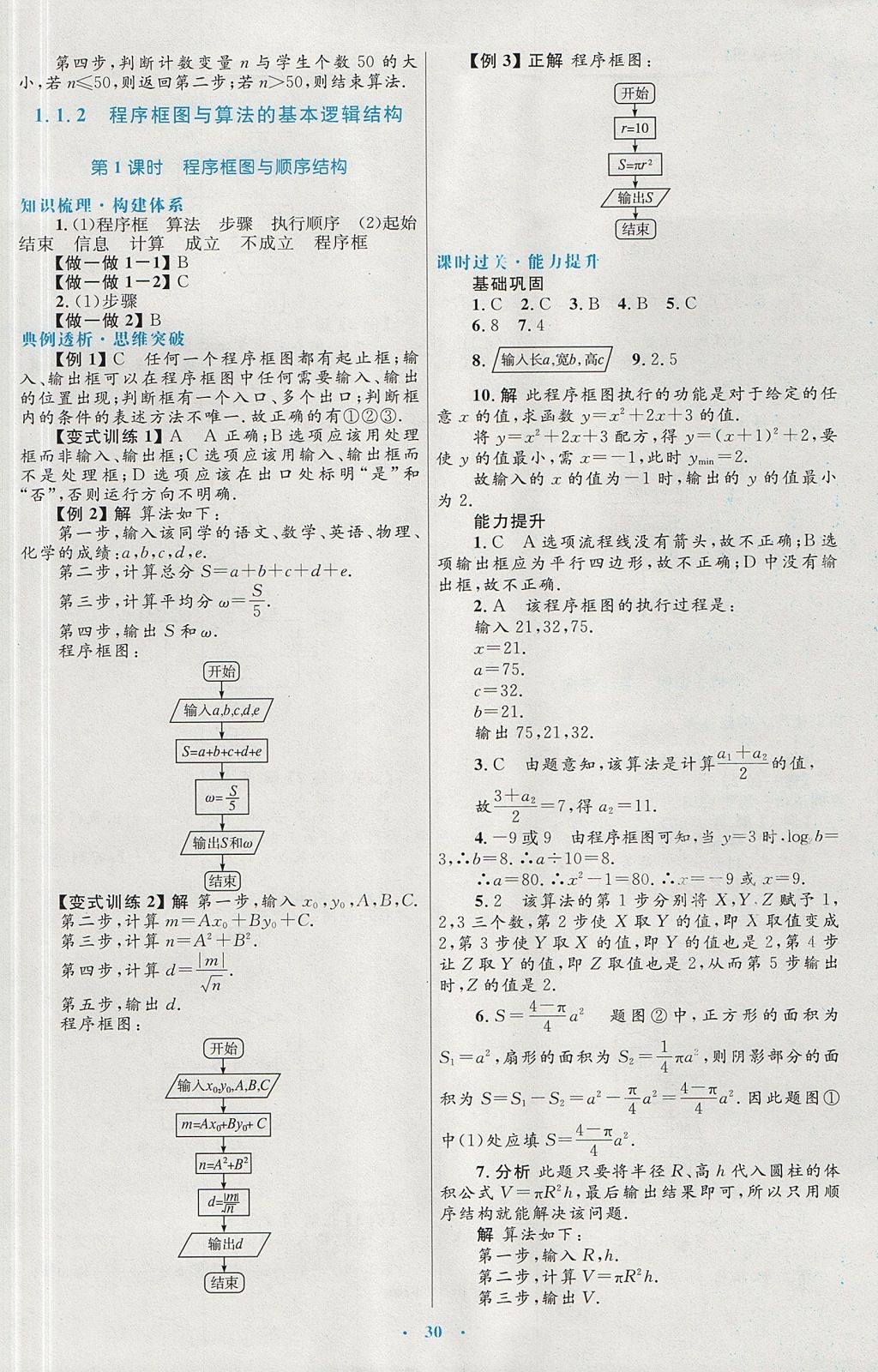 2018年高中同步測(cè)控優(yōu)化設(shè)計(jì)數(shù)學(xué)必修3人教A版 參考答案第2頁(yè)