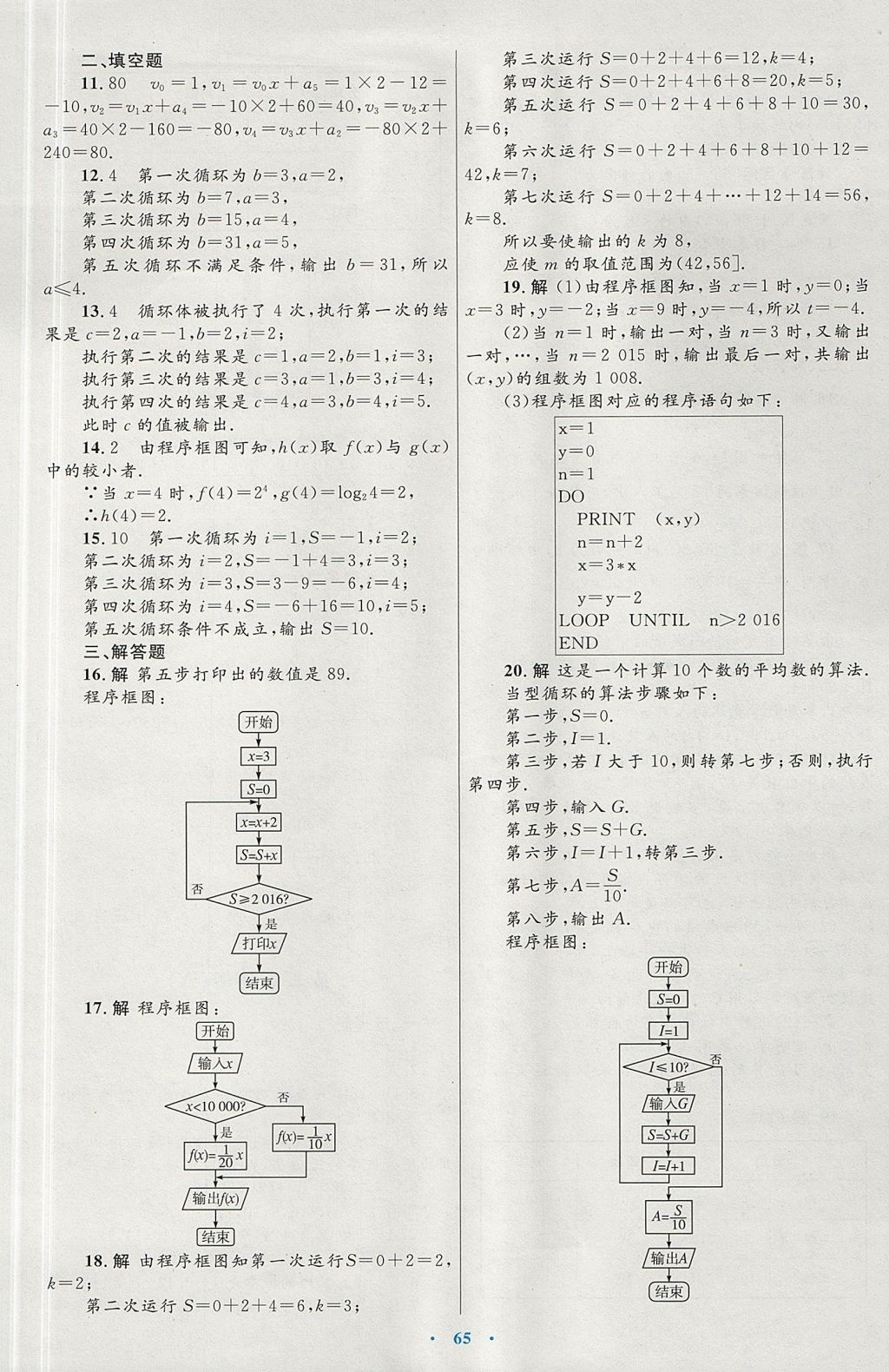 2018年高中同步测控优化设计数学必修3人教A版 参考答案第37页