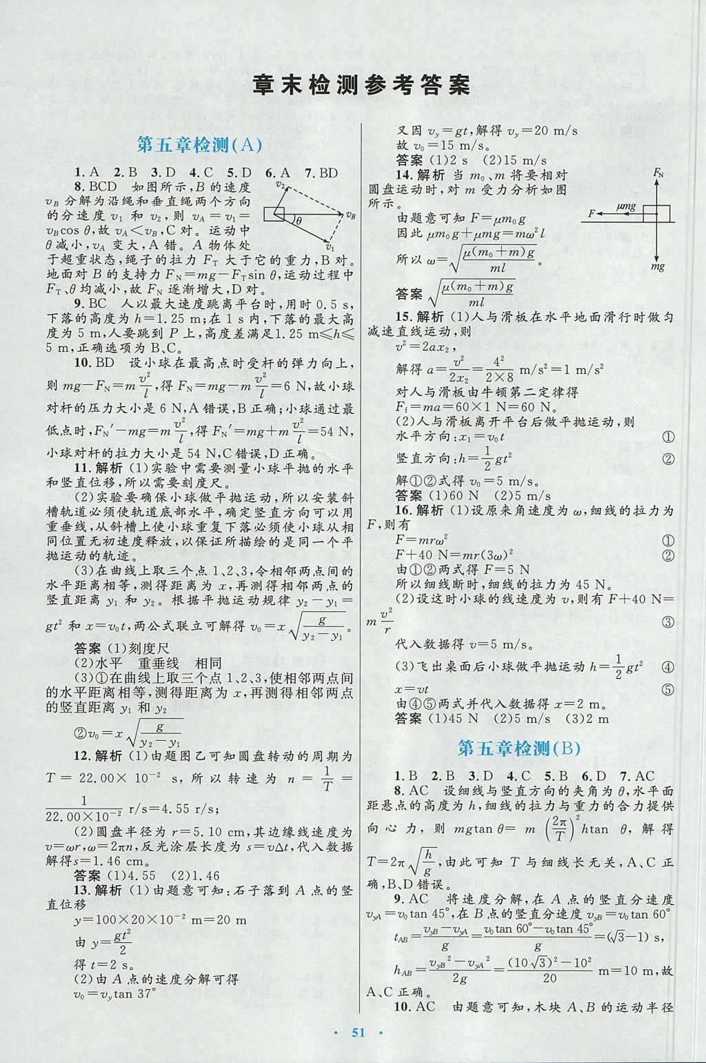 2018年高中同步測控優(yōu)化設(shè)計物理必修2人教版 參考答案第27頁