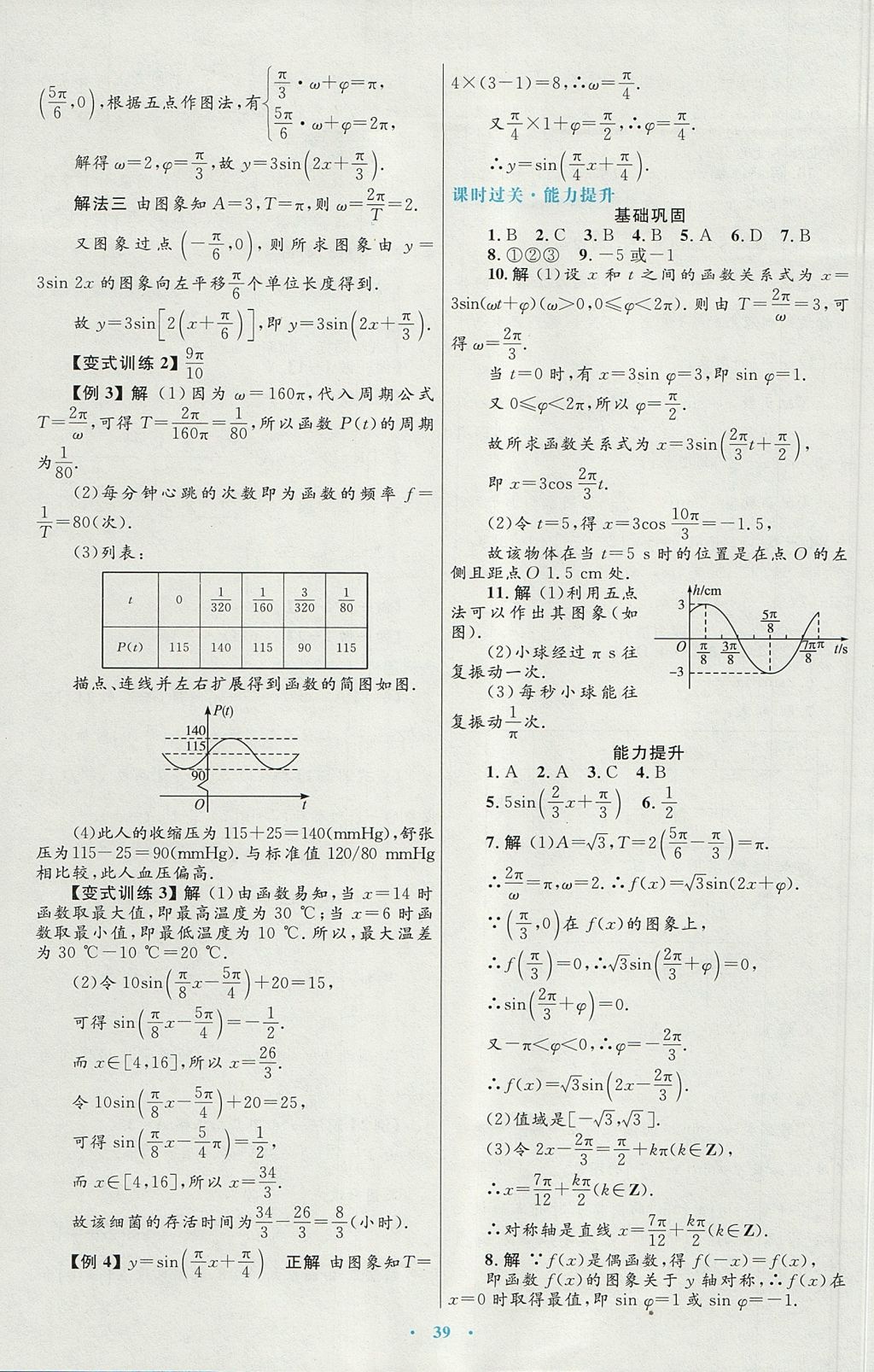 2018年高中同步測(cè)控優(yōu)化設(shè)計(jì)數(shù)學(xué)必修4人教A版 參考答案第15頁