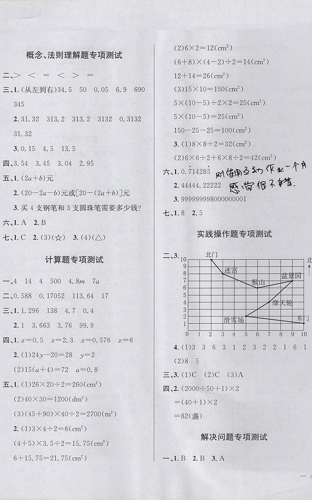 2017年小學(xué)教材全測五年級數(shù)學(xué)上冊人教版 參考答案第5頁