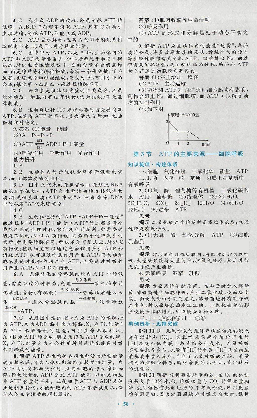 2018年高中同步測控優(yōu)化設(shè)計生物必修1人教版 參考答案第18頁