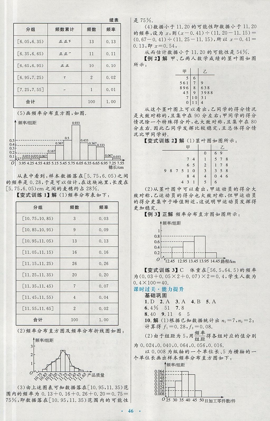 2018年高中同步测控优化设计数学必修3人教A版 参考答案第18页