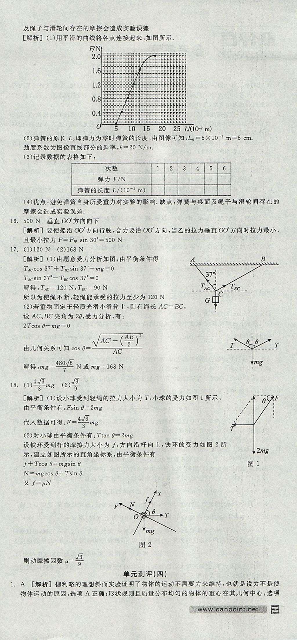 2018年全品學練考高中物理必修1人教版 參考答案第6頁