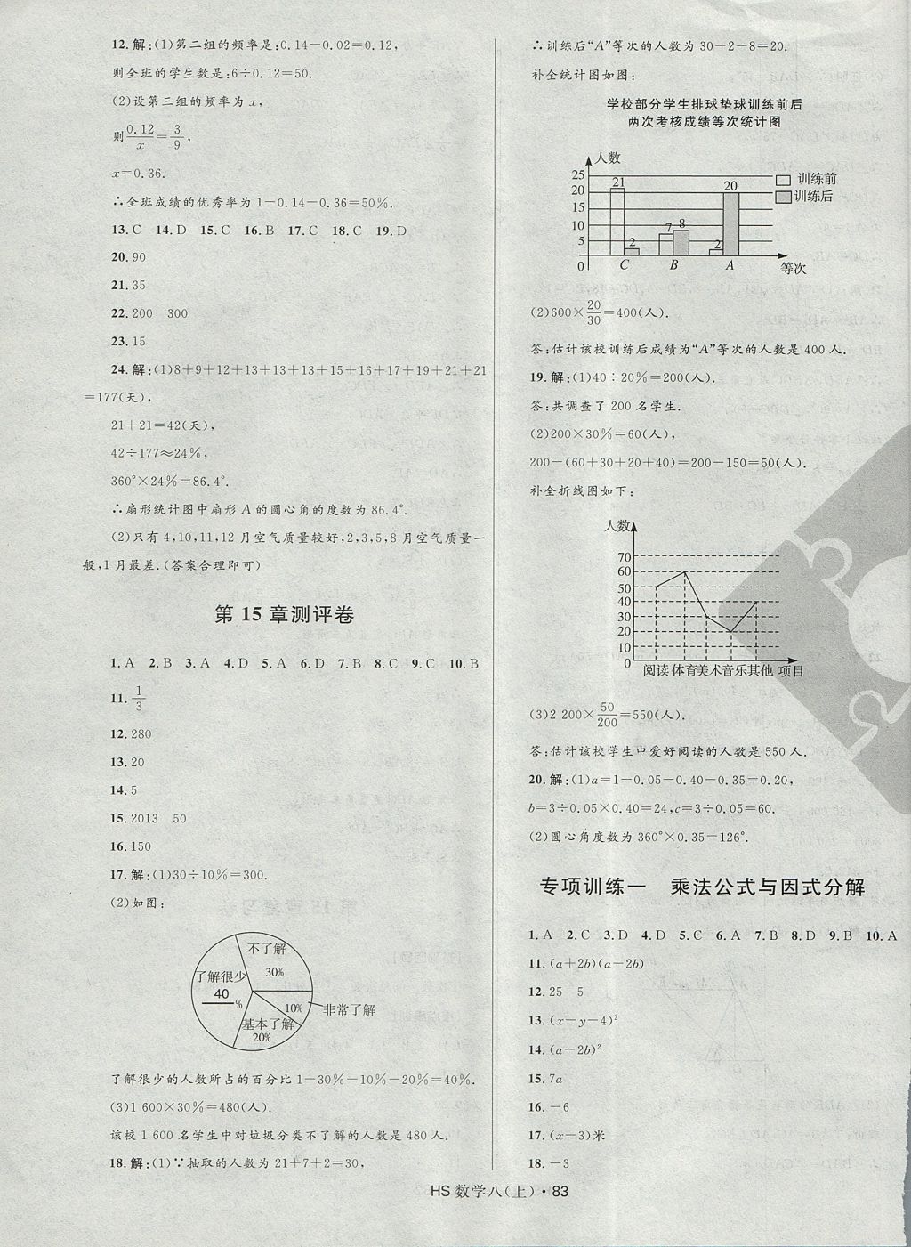 2017年奪冠百分百初中優(yōu)化測試卷八年級數(shù)學(xué)上冊華師大版 參考答案第11頁