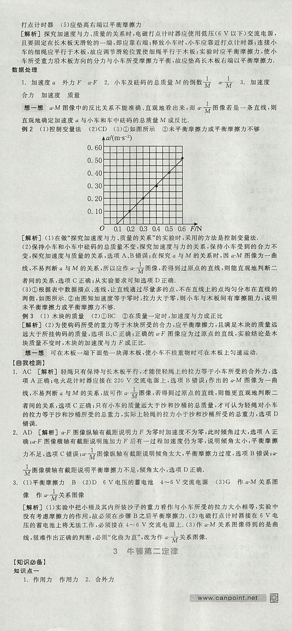 2018年全品学练考高中物理必修1人教版 参考答案第36页