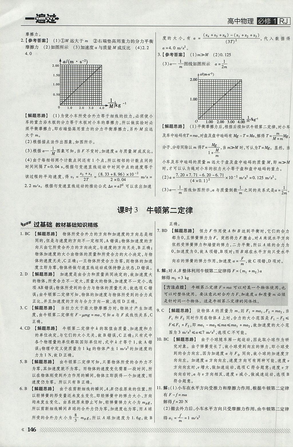 2018年一遍過高中物理必修1人教版 參考答案第34頁