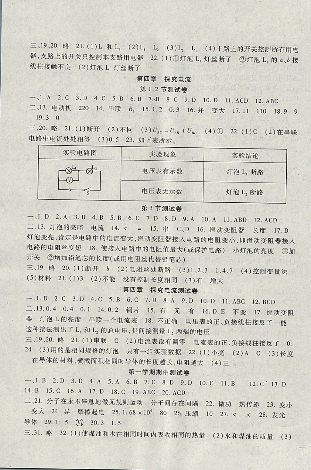 2017年海淀金卷九年級(jí)物理全一冊(cè)教科版 參考答案第3頁(yè)