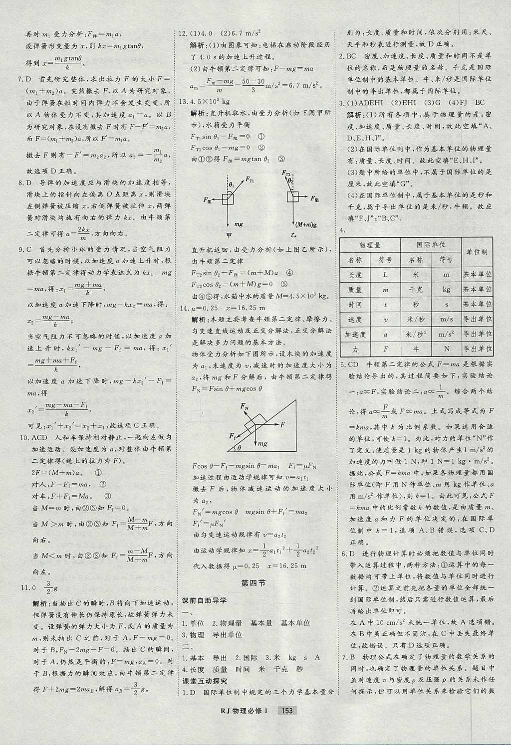 2018年衡水重點(diǎn)中學(xué)課時(shí)周測月考物理必修1人教版 參考答案第25頁