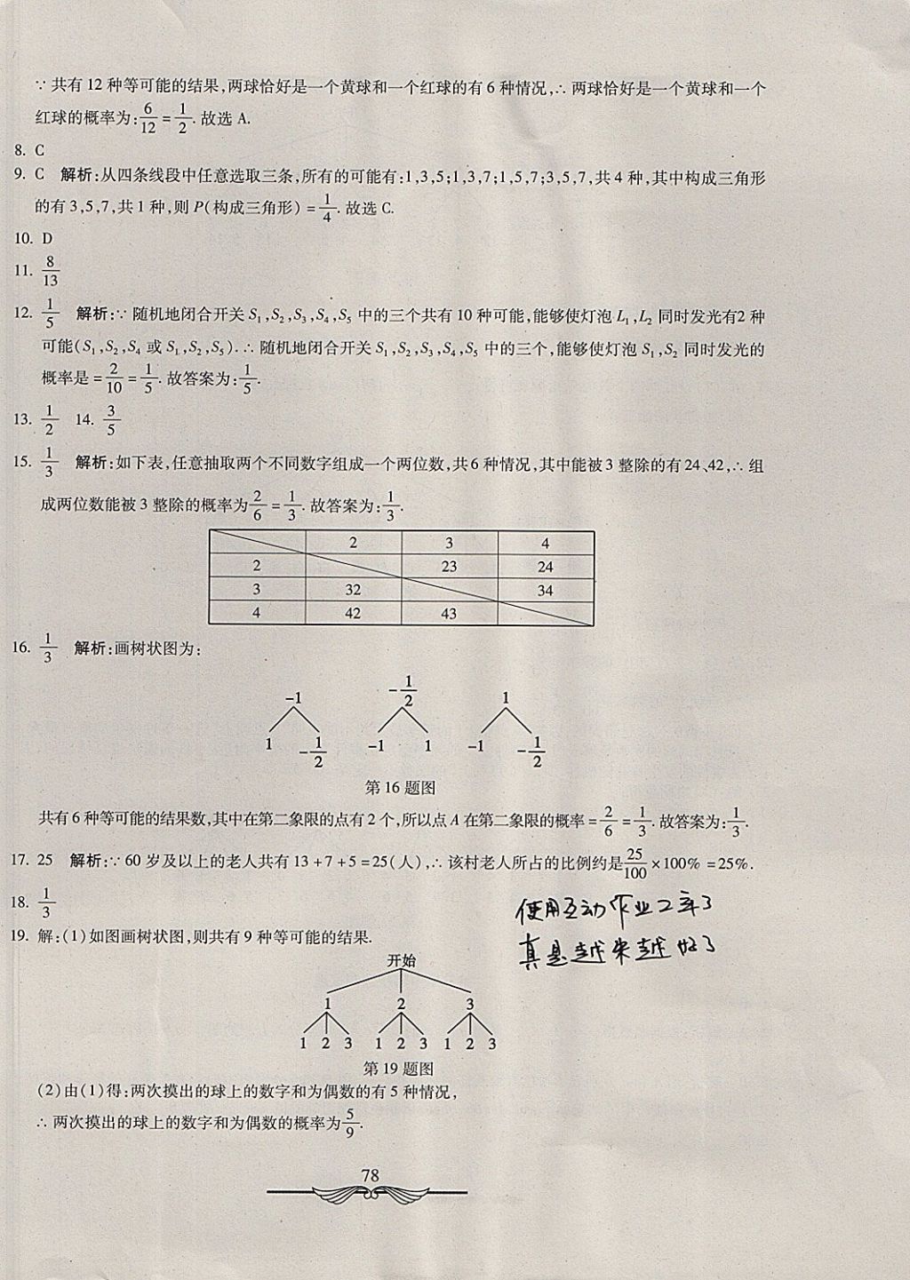 2017年學(xué)海金卷初中奪冠單元檢測(cè)卷九年級(jí)數(shù)學(xué)上冊(cè)北師大版 參考答案第6頁(yè)