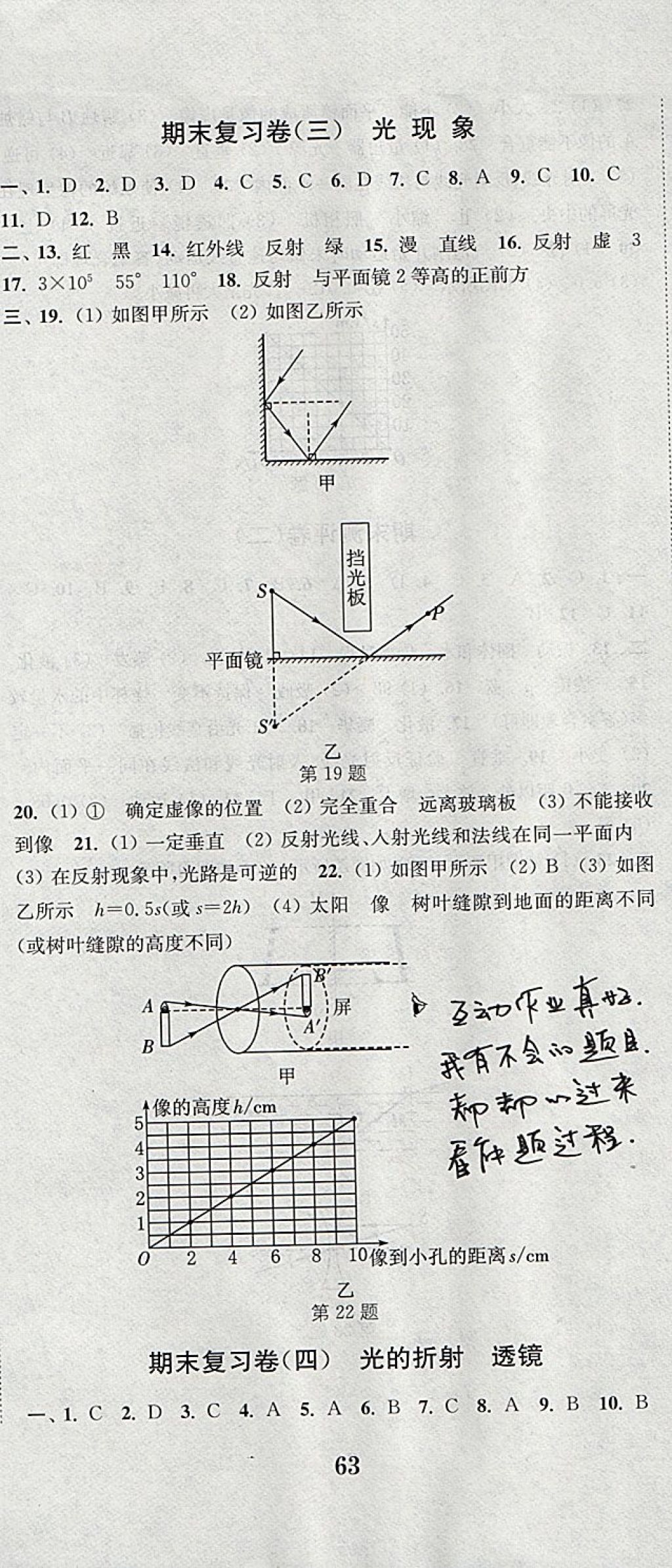 2017年通城學(xué)典初中全程測(cè)評(píng)卷八年級(jí)物理上冊(cè)蘇科版 參考答案第14頁(yè)