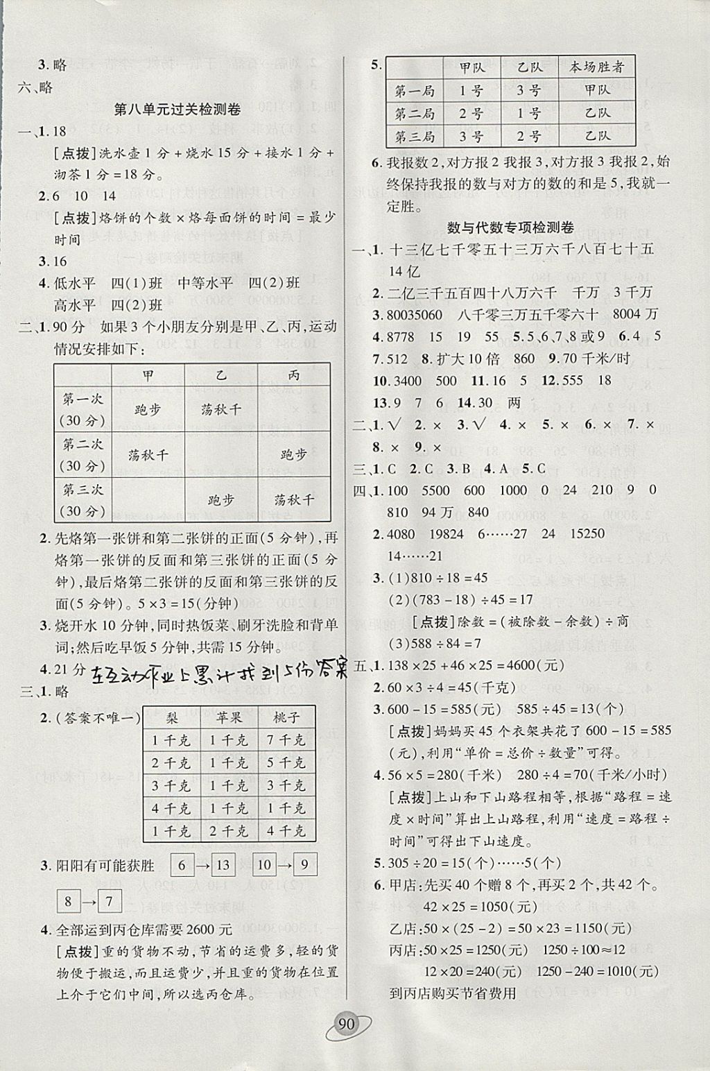 2017年核心360小學(xué)生贏在100四年級(jí)數(shù)學(xué)上冊(cè)人教版 參考答案第6頁(yè)