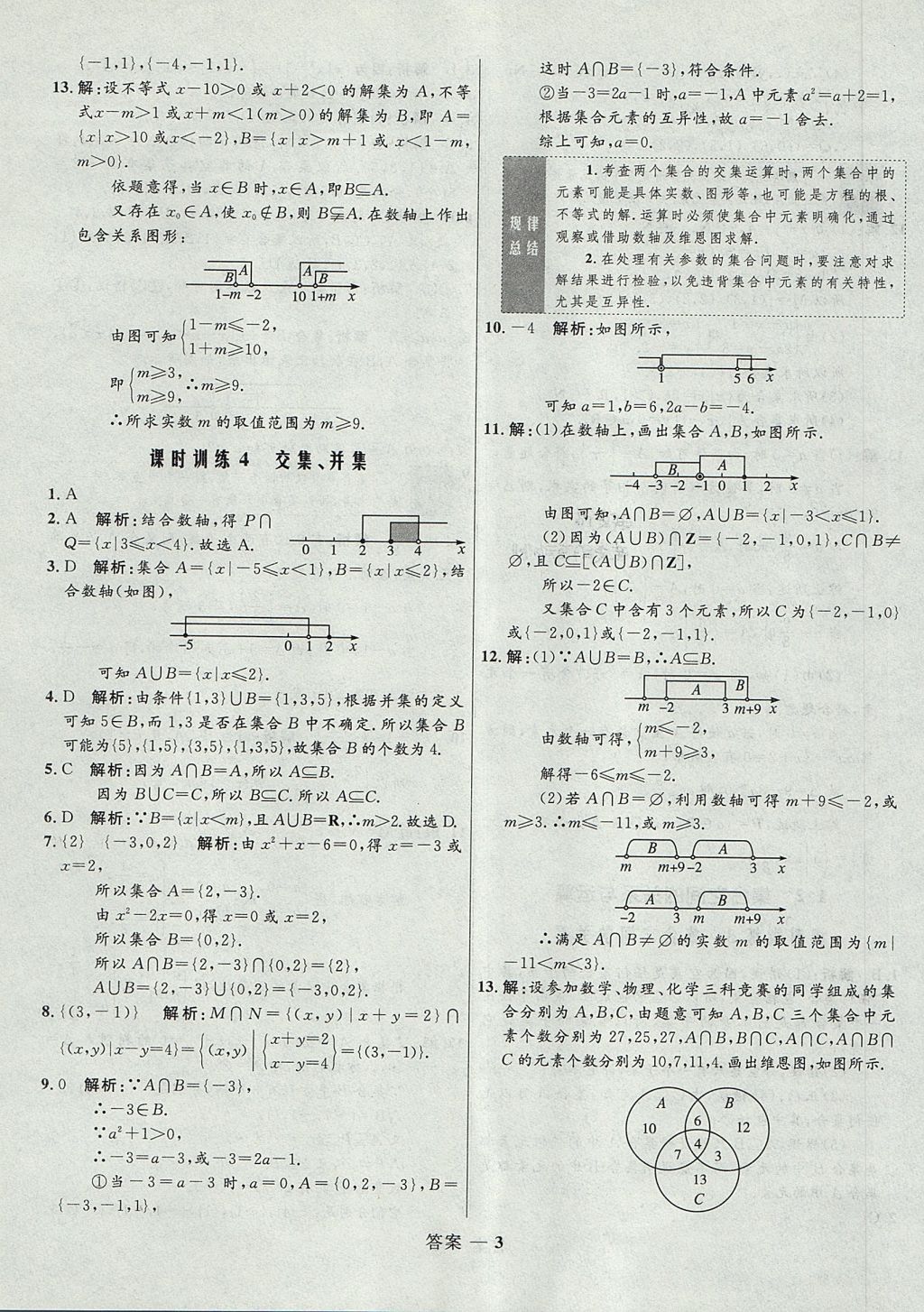 2018年高中同步測控優(yōu)化訓(xùn)練數(shù)學(xué)必修1人教B版 參考答案第3頁