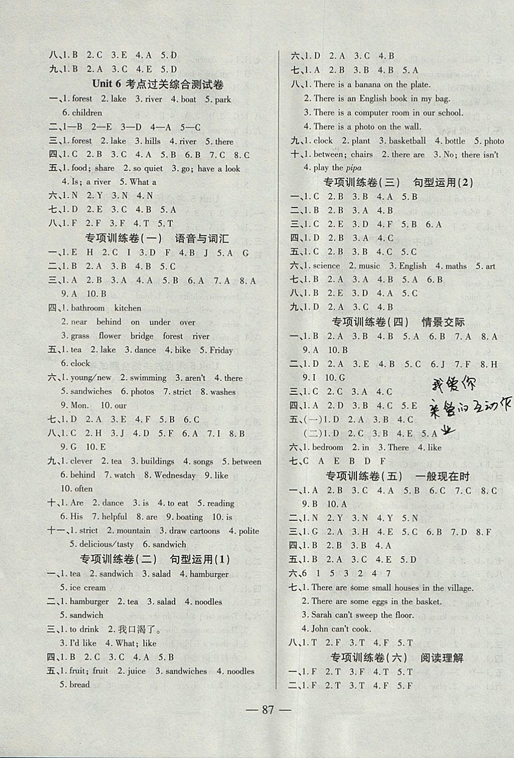 2017年奪冠金卷考點(diǎn)梳理全優(yōu)卷五年級(jí)英語(yǔ)上冊(cè)人教PEP版 參考答案第3頁(yè)