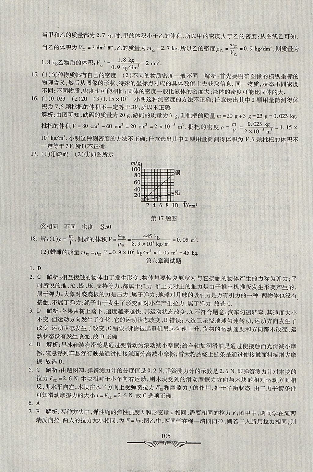 2017年學(xué)海金卷初中奪冠單元檢測卷八年級物理全一冊滬科版 參考答案第9頁