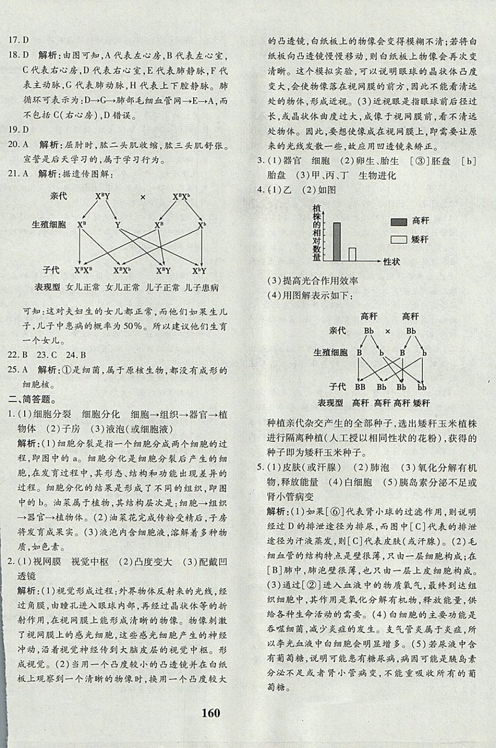 2017年黃岡360度定制密卷八年級(jí)生物全一冊(cè)人教版 參考答案第32頁(yè)