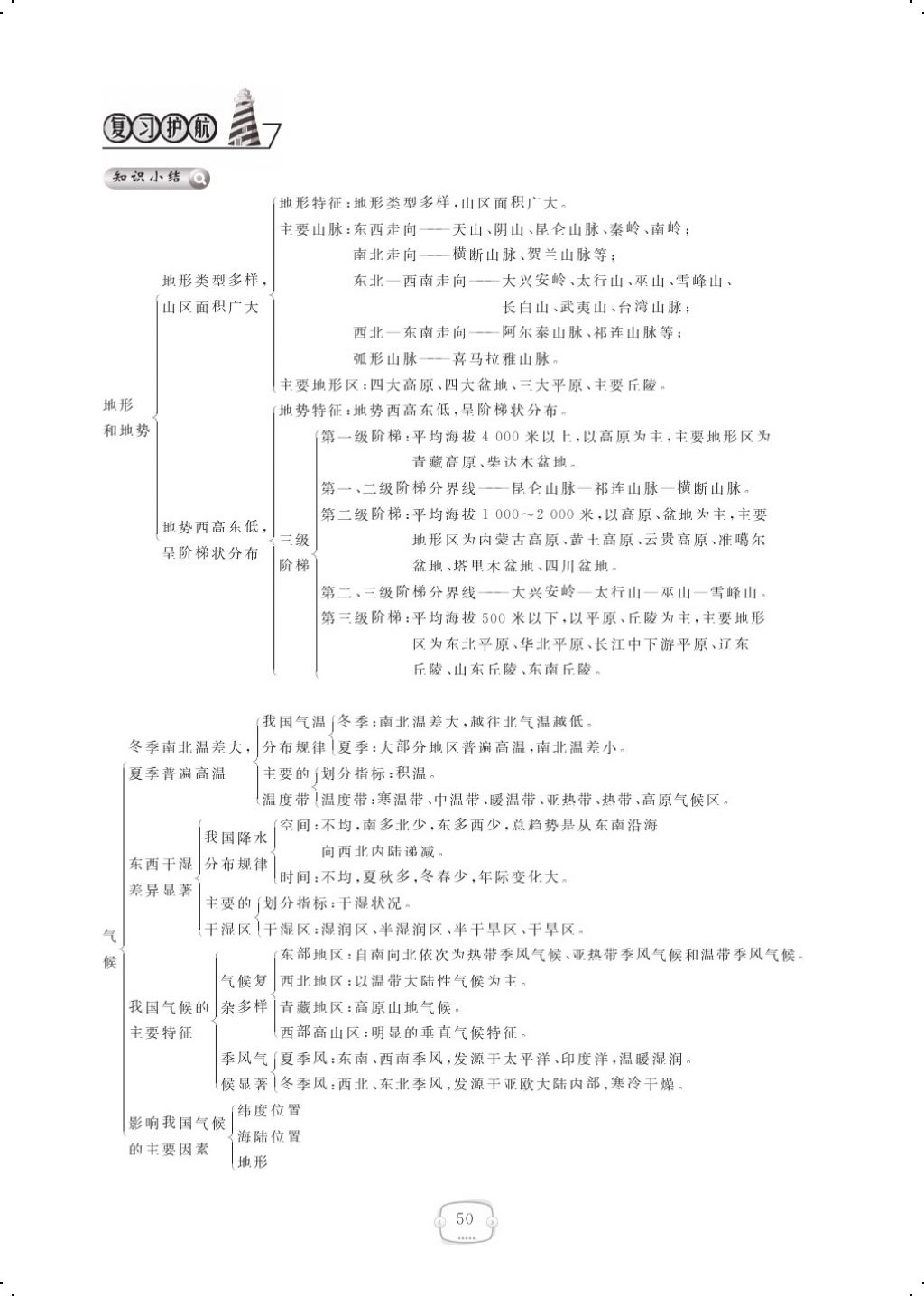 2017年領航新課標練習冊八年級地理上冊人教版 參考答案第62頁