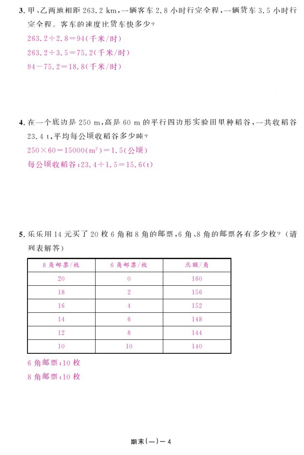 2017年領(lǐng)航新課標(biāo)練習(xí)冊(cè)五年級(jí)數(shù)學(xué)上冊(cè)北師大版 參考答案第36頁(yè)