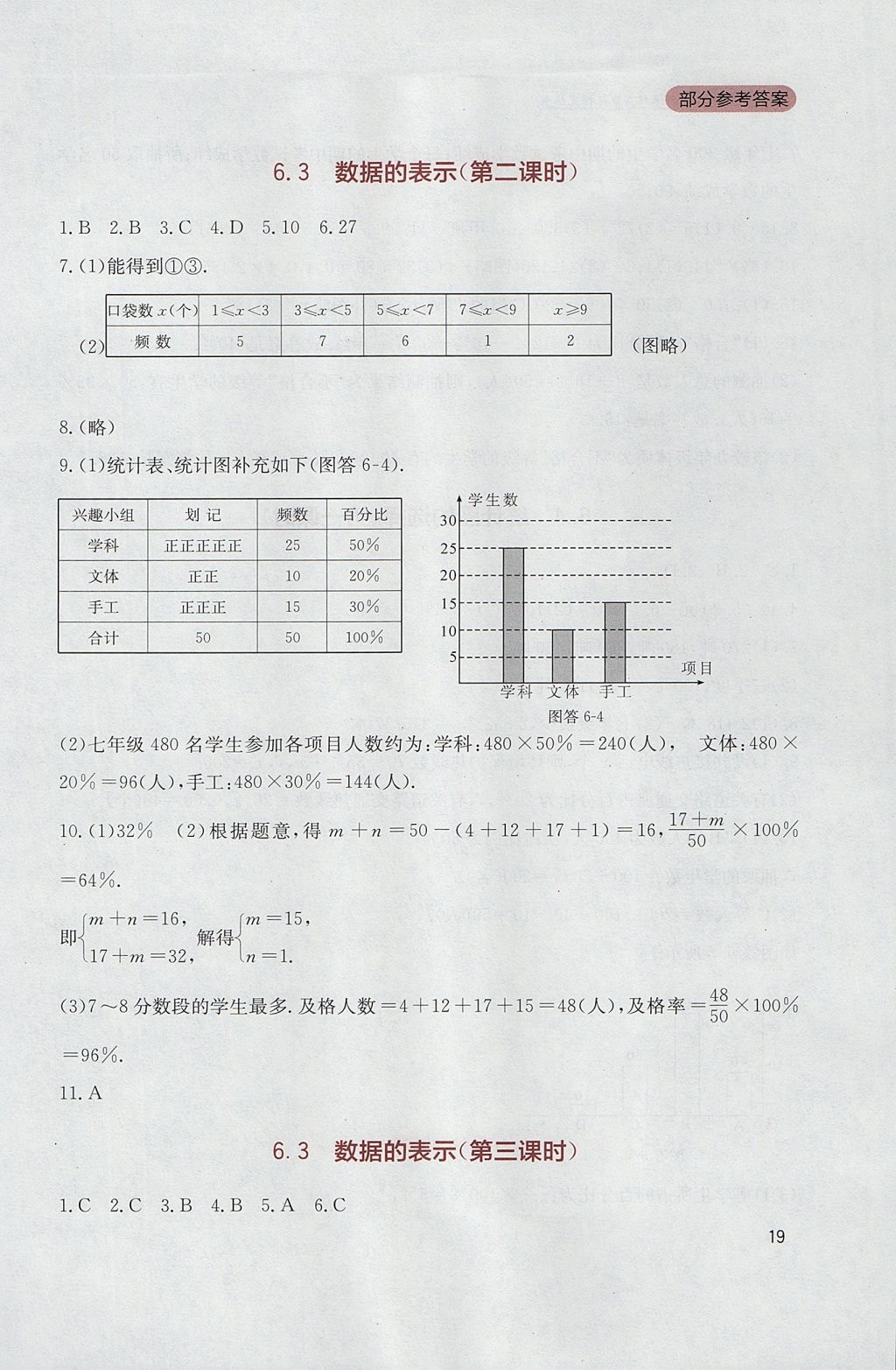 2017年新课程实践与探究丛书七年级数学上册北师大版 参考答案第19页