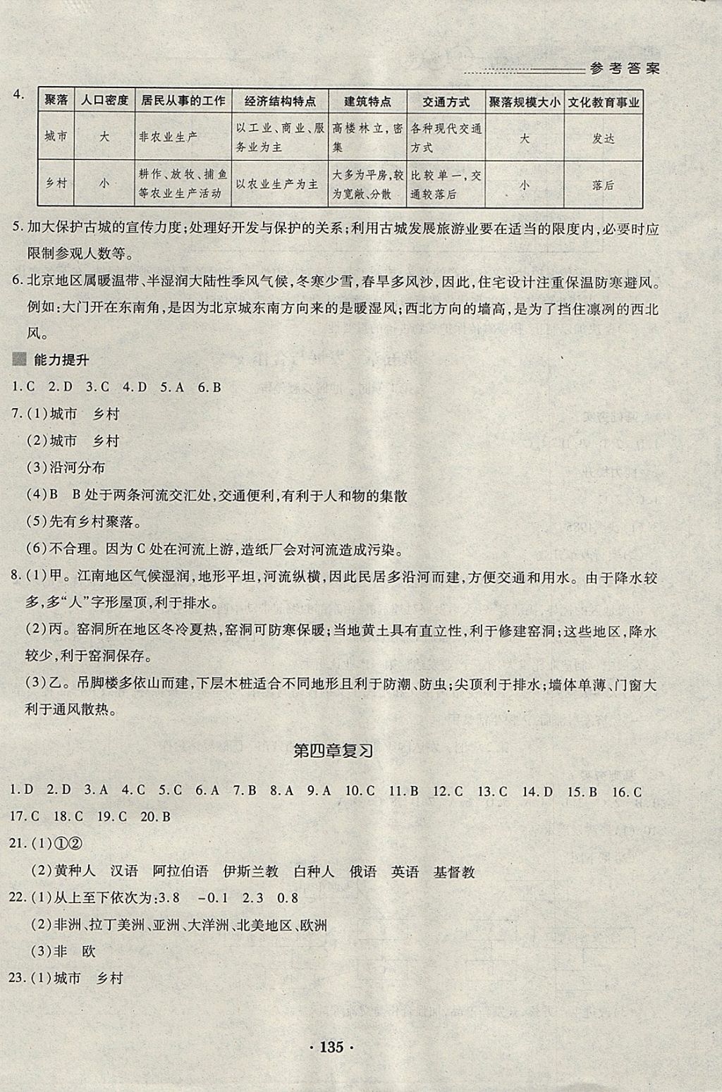 2017年一课一练创新练习七年级地理上册人教版 参考答案第13页