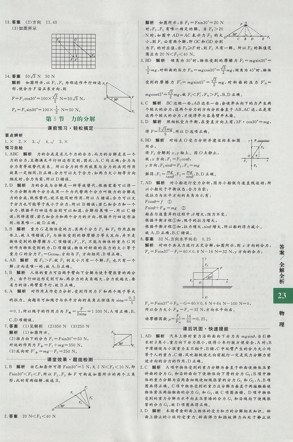 2018年贏在微點輕松課堂物理必修1 參考答案第23頁