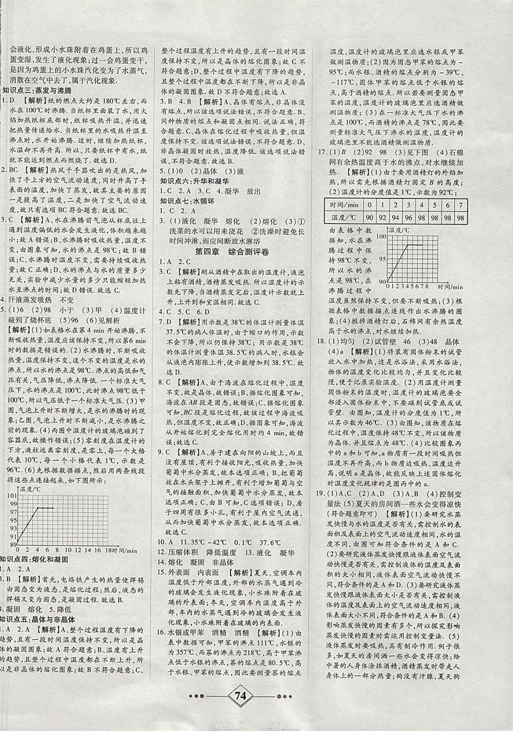 2017年金牌教輔學練優(yōu)計劃八年級物理上冊滬粵版 參考答案第6頁