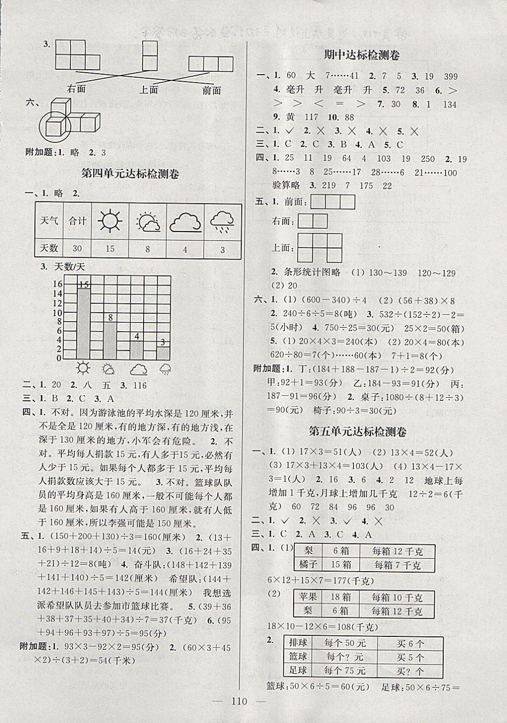 2017年江苏好卷四年级数学上册江苏版 参考答案第2页