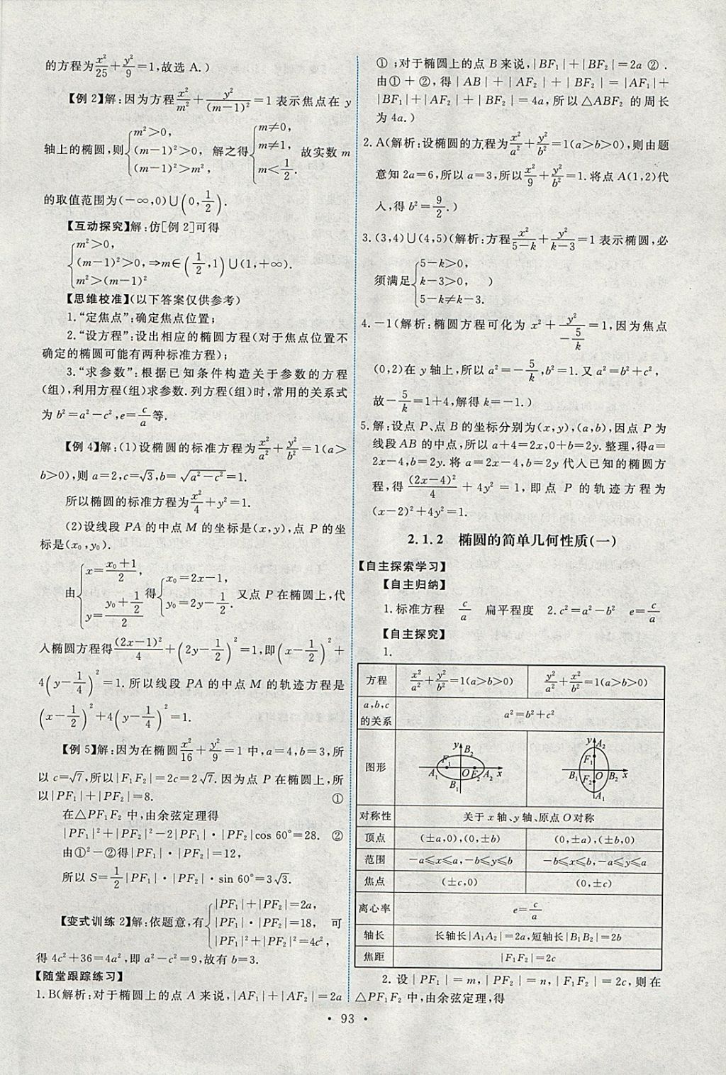 2018年能力培養(yǎng)與測(cè)試數(shù)學(xué)選修1-1人教A版 參考答案第6頁