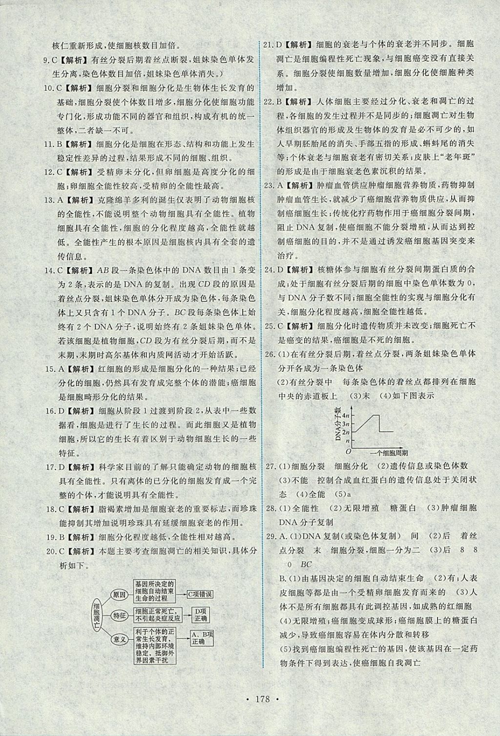 2018年能力培養(yǎng)與測試生物必修1人教版 參考答案第35頁