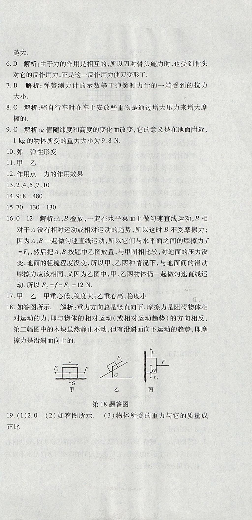 2017年開(kāi)心一卷通全優(yōu)大考卷八年級(jí)物理上冊(cè)滬科版 參考答案第21頁(yè)