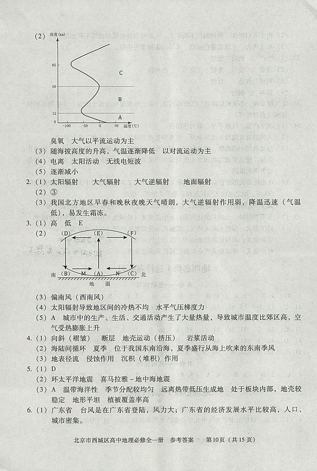 2018年學(xué)習(xí)探究診斷地理必修全一冊 參考答案第10頁