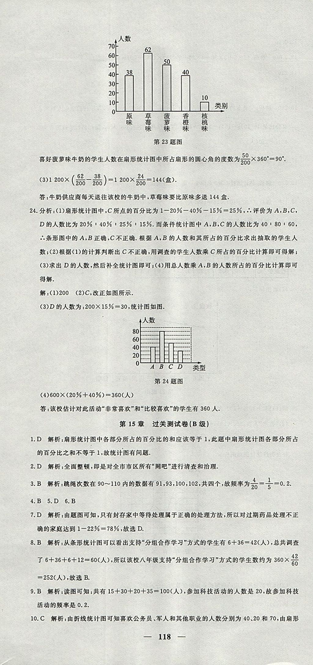 2017年王后雄黄冈密卷八年级数学上册华师大版 参考答案第22页