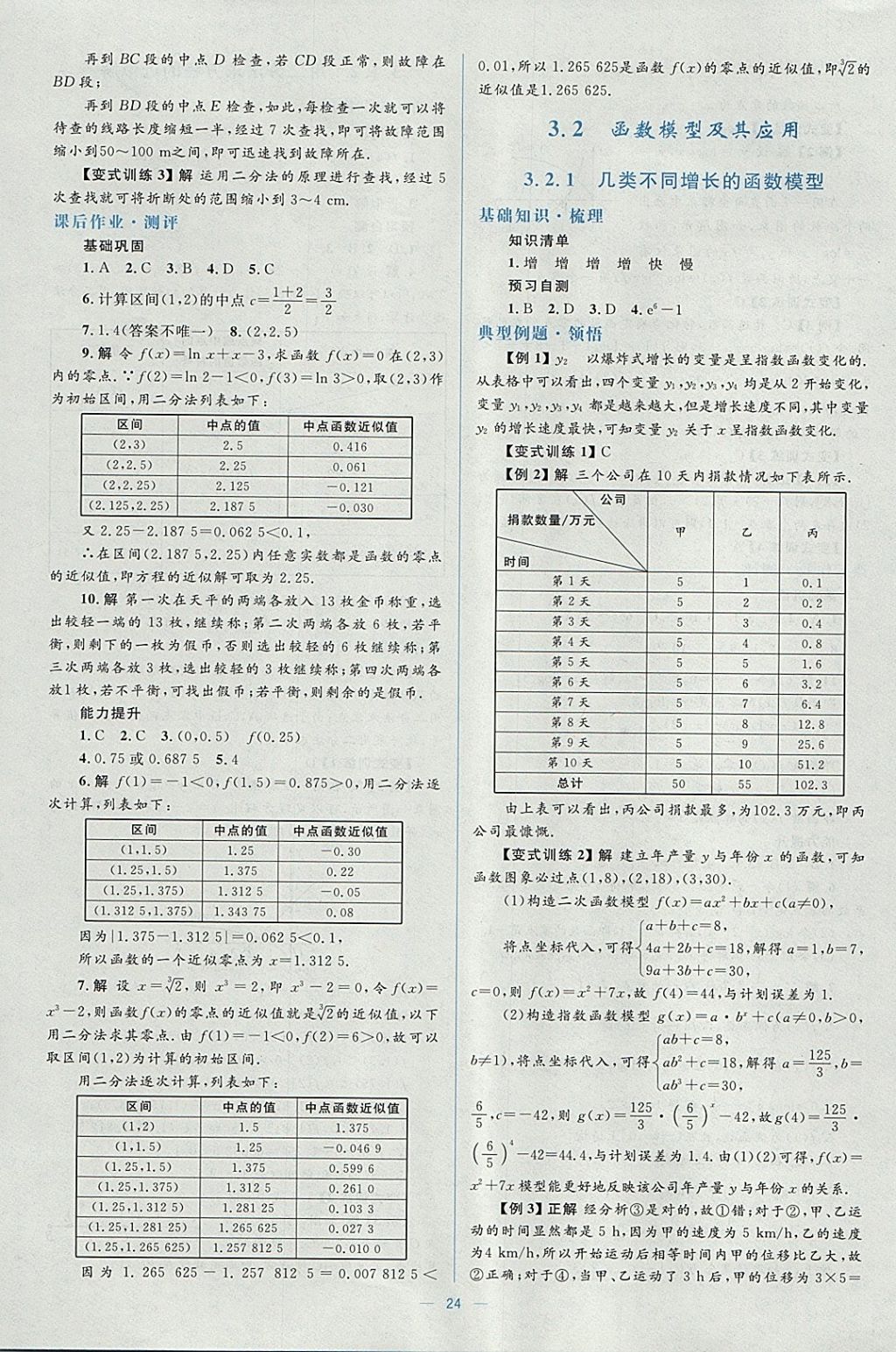 2018年人教金學(xué)典同步解析與測(cè)評(píng)學(xué)考練數(shù)學(xué)必修1人教A版 參考答案第24頁(yè)