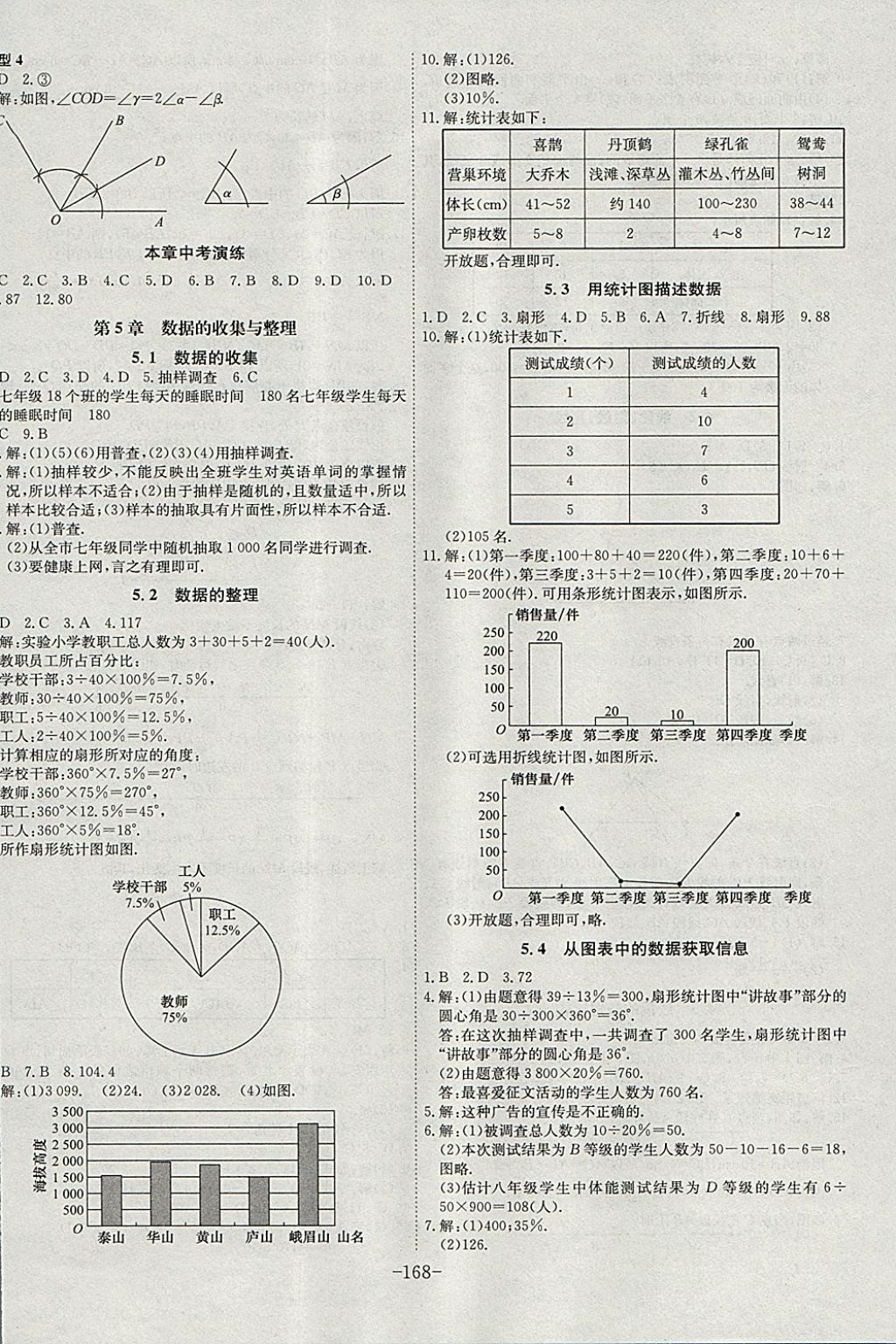 2017年課時A計劃七年級數學上冊滬科版 參考答案第16頁