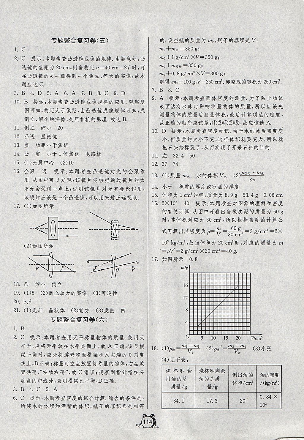 2017年單元雙測全程提優(yōu)測評卷八年級物理上冊人教版 參考答案第18頁