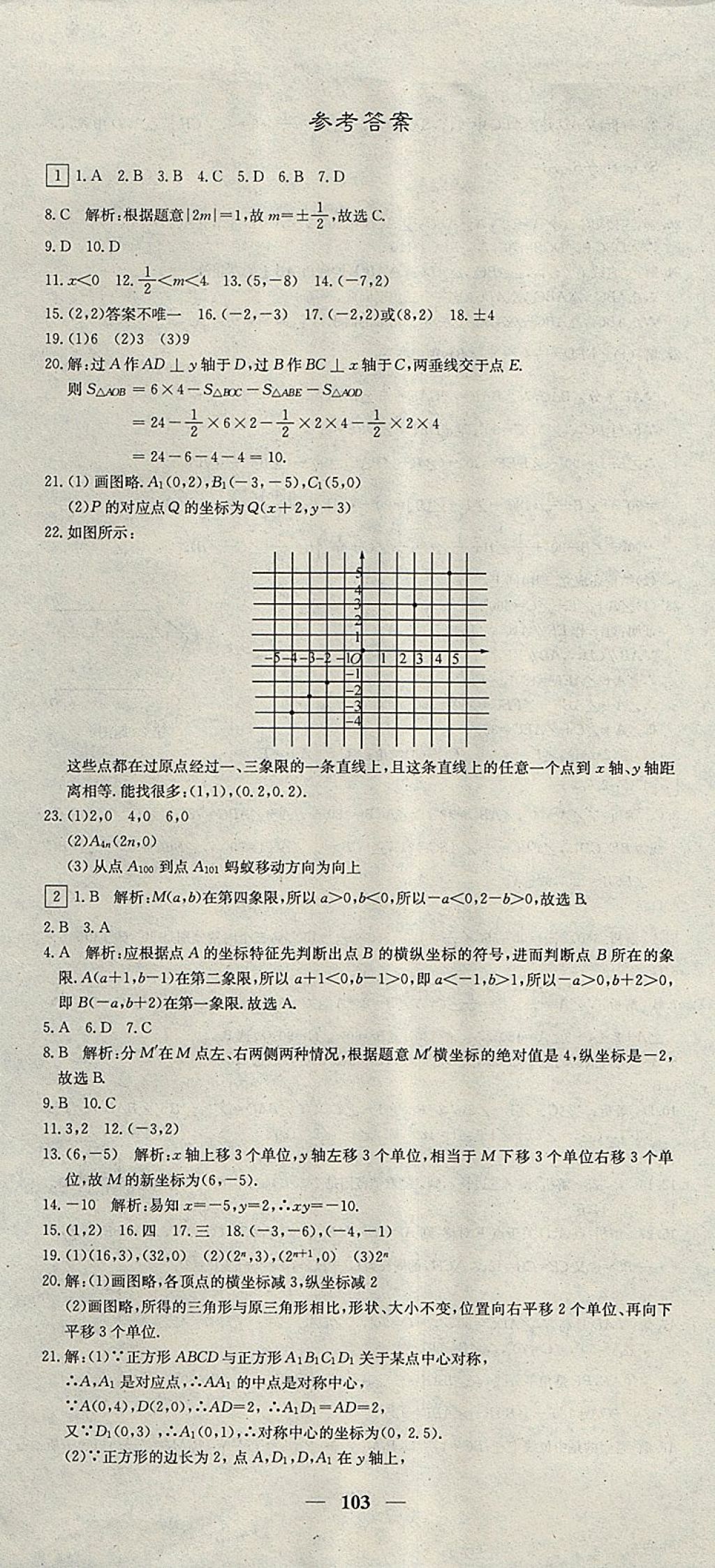 2017年王后雄黃岡密卷八年級數(shù)學(xué)上冊滬科版 參考答案第1頁