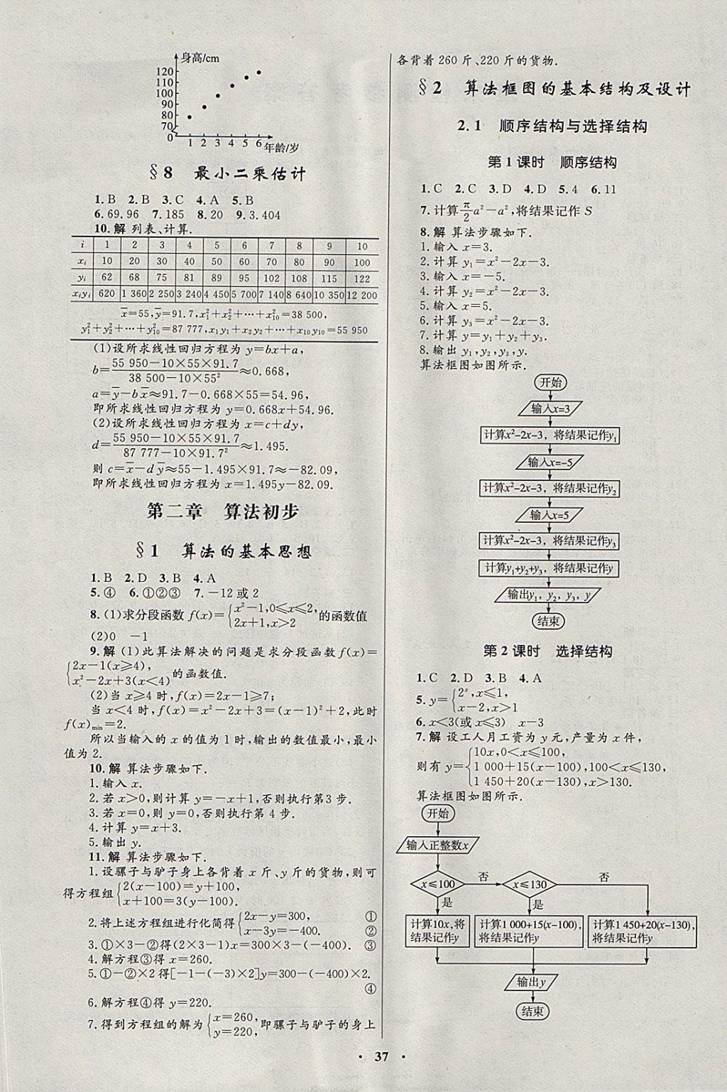 2018年高中同步測控優(yōu)化設(shè)計數(shù)學(xué)必修3北師大版 參考答案第17頁