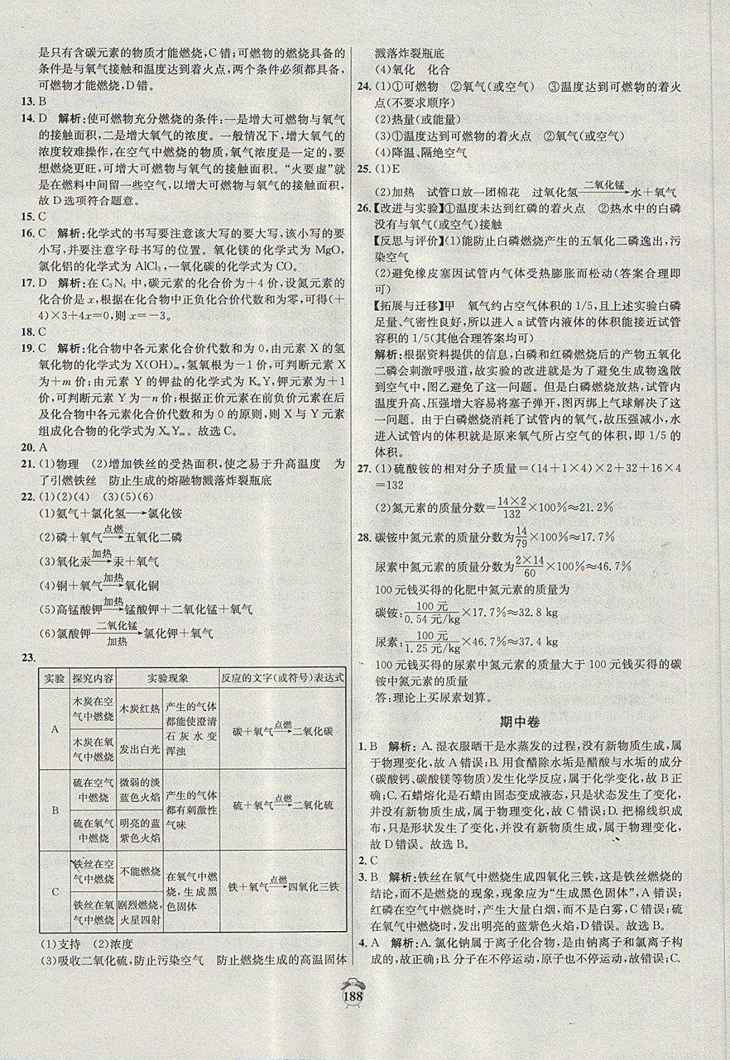 2017年陽光奪冠九年級(jí)化學(xué)上冊科粵版 參考答案第8頁