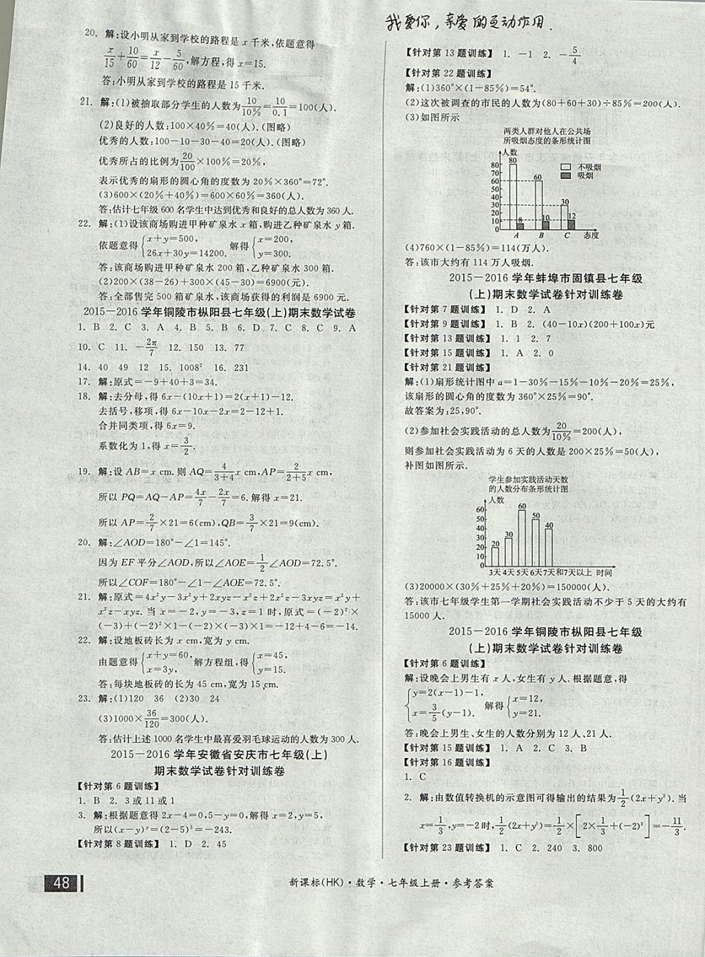 2017年全品小復(fù)習(xí)七年級數(shù)學(xué)上冊滬科版 參考答案第11頁