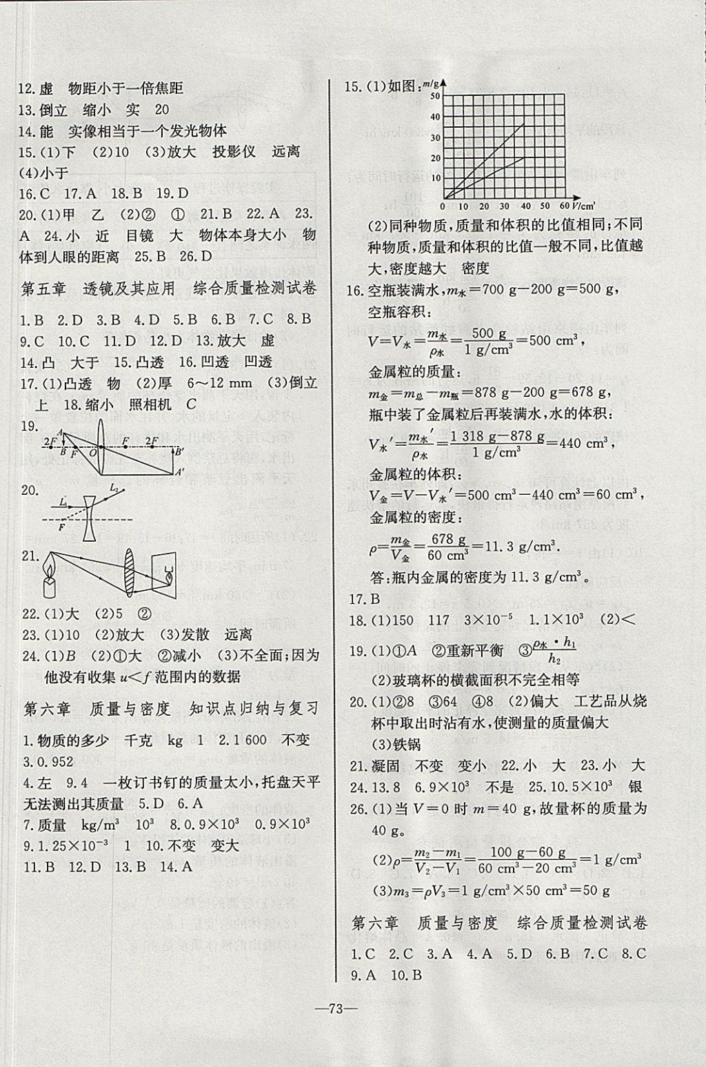 2017年精彩考評單元測評卷八年級物理上冊人教版 參考答案第5頁