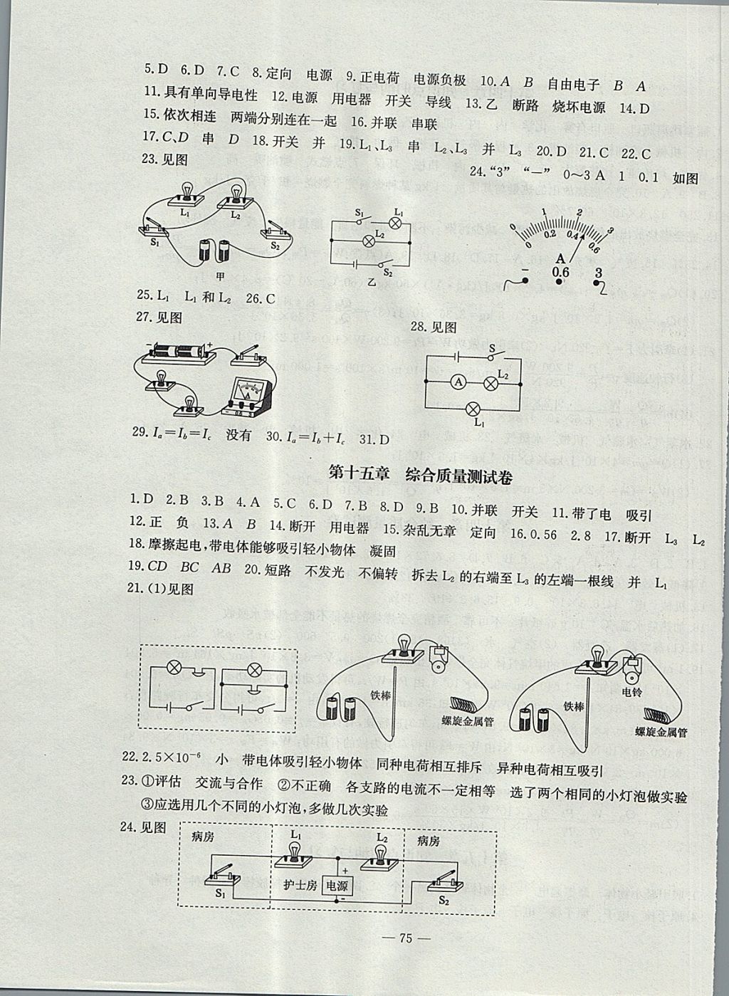 2017年精彩考評(píng)單元測(cè)評(píng)卷九年級(jí)物理上冊(cè)人教版 參考答案第3頁(yè)