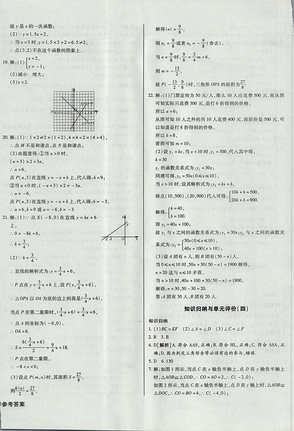 2017年核心金考卷八年級(jí)數(shù)學(xué)上冊(cè)滬科版 參考答案第12頁