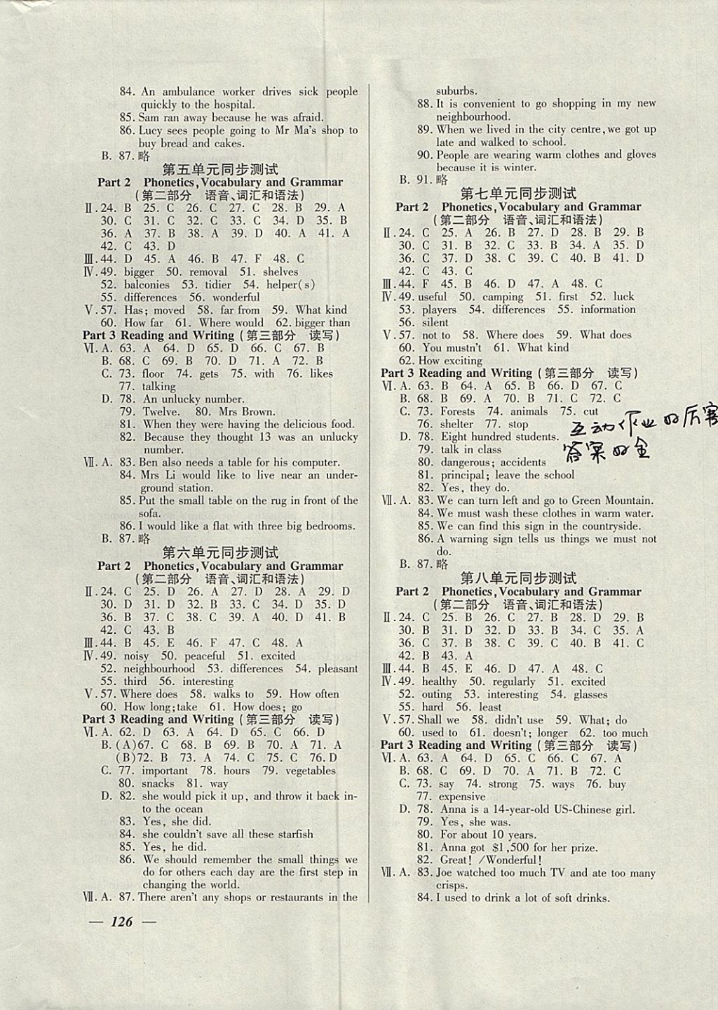 2017年金牌教練七年級(jí)英語(yǔ)上冊(cè)牛津版 參考答案第6頁(yè)