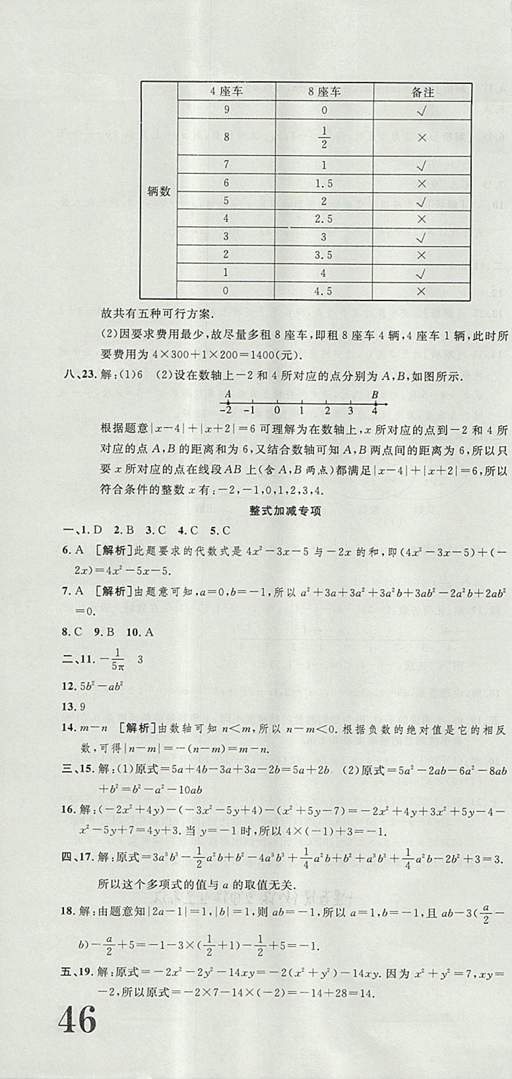 2017年金狀元提優(yōu)好卷七年級(jí)數(shù)學(xué)上冊(cè)滬科版 參考答案第16頁(yè)