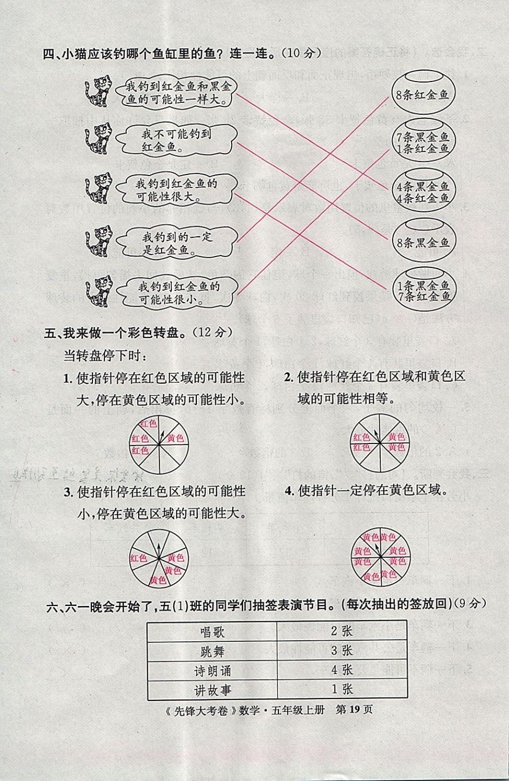 2017年單元加期末復(fù)習(xí)先鋒大考卷五年級數(shù)學(xué)上冊人教版 參考答案第19頁