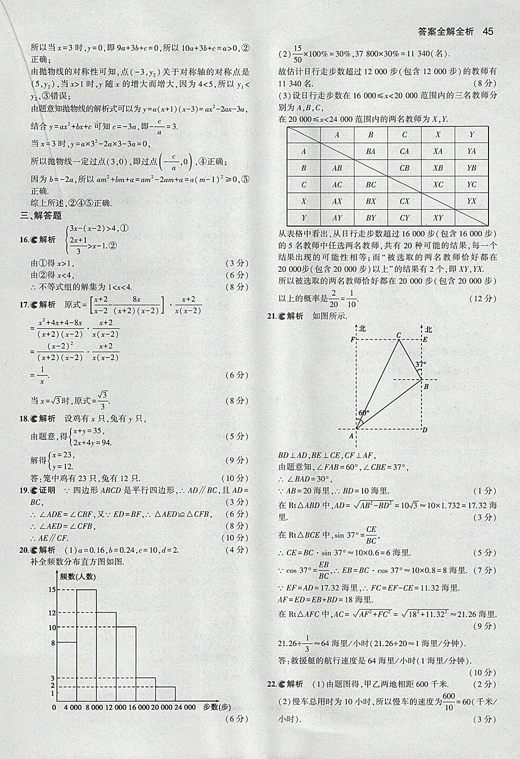 2018年53中考真題卷數(shù)學(xué) 參考答案第45頁