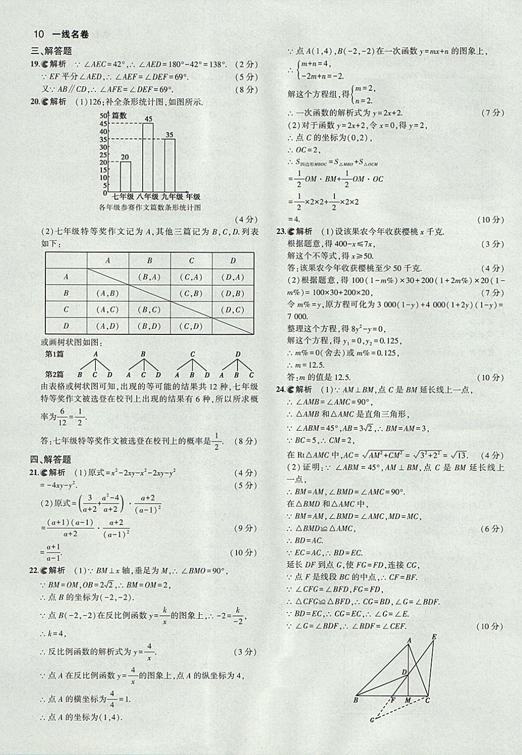 2018年53中考真題卷數(shù)學(xué) 參考答案第10頁